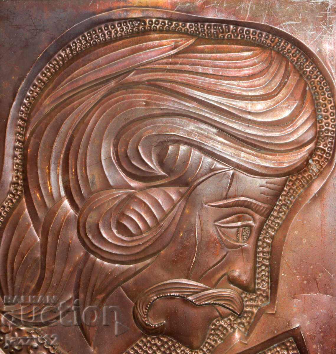 Παράδοση Ρωσία ΕΣΣΔ σουβενίρ πλακέτα πορτρέτο χαλκός