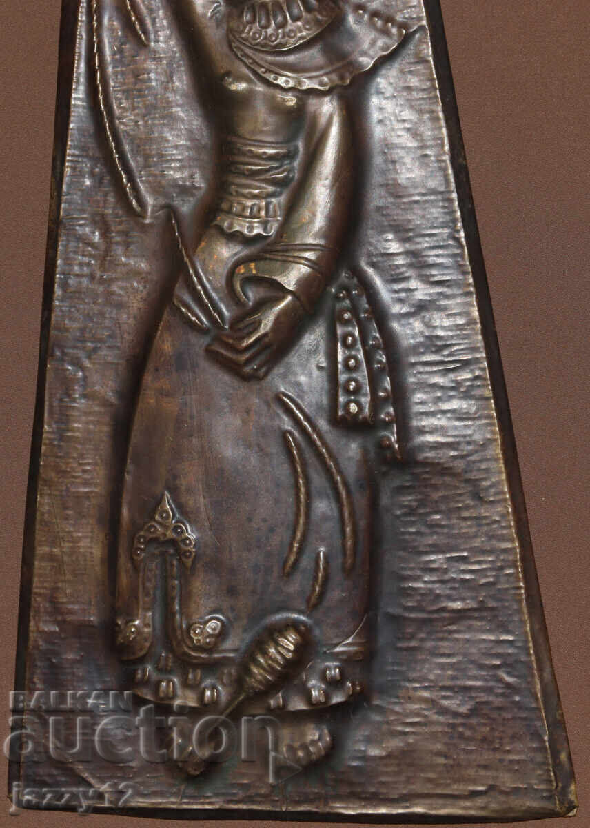 Παράδοση Ρωσία ΕΣΣΔ Ουζμπεκιστάν σουβενίρ πλακέτα πορτρέτο χαλκός