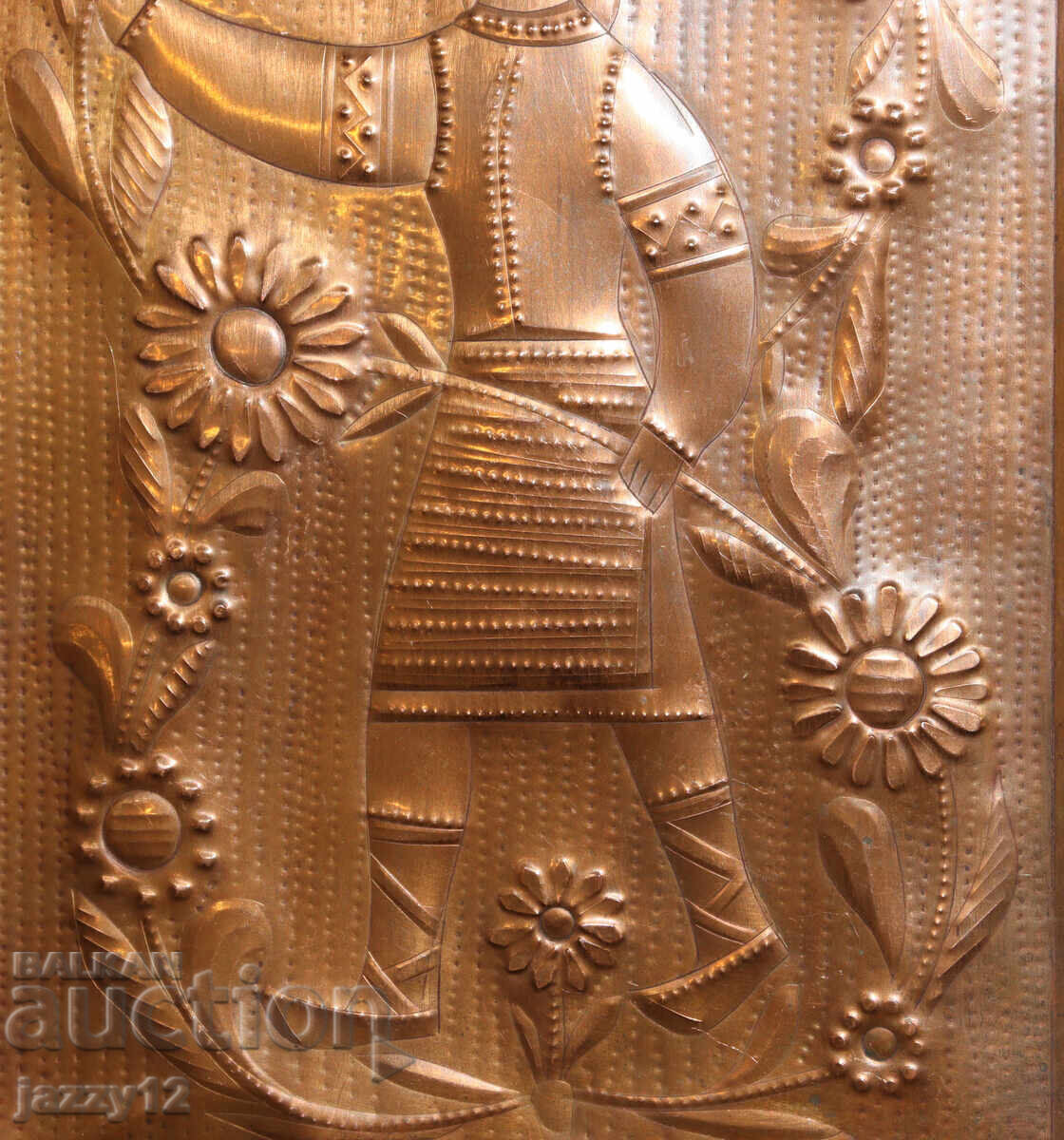 Russia USSR souvenir plaque "Spring" copper - 5