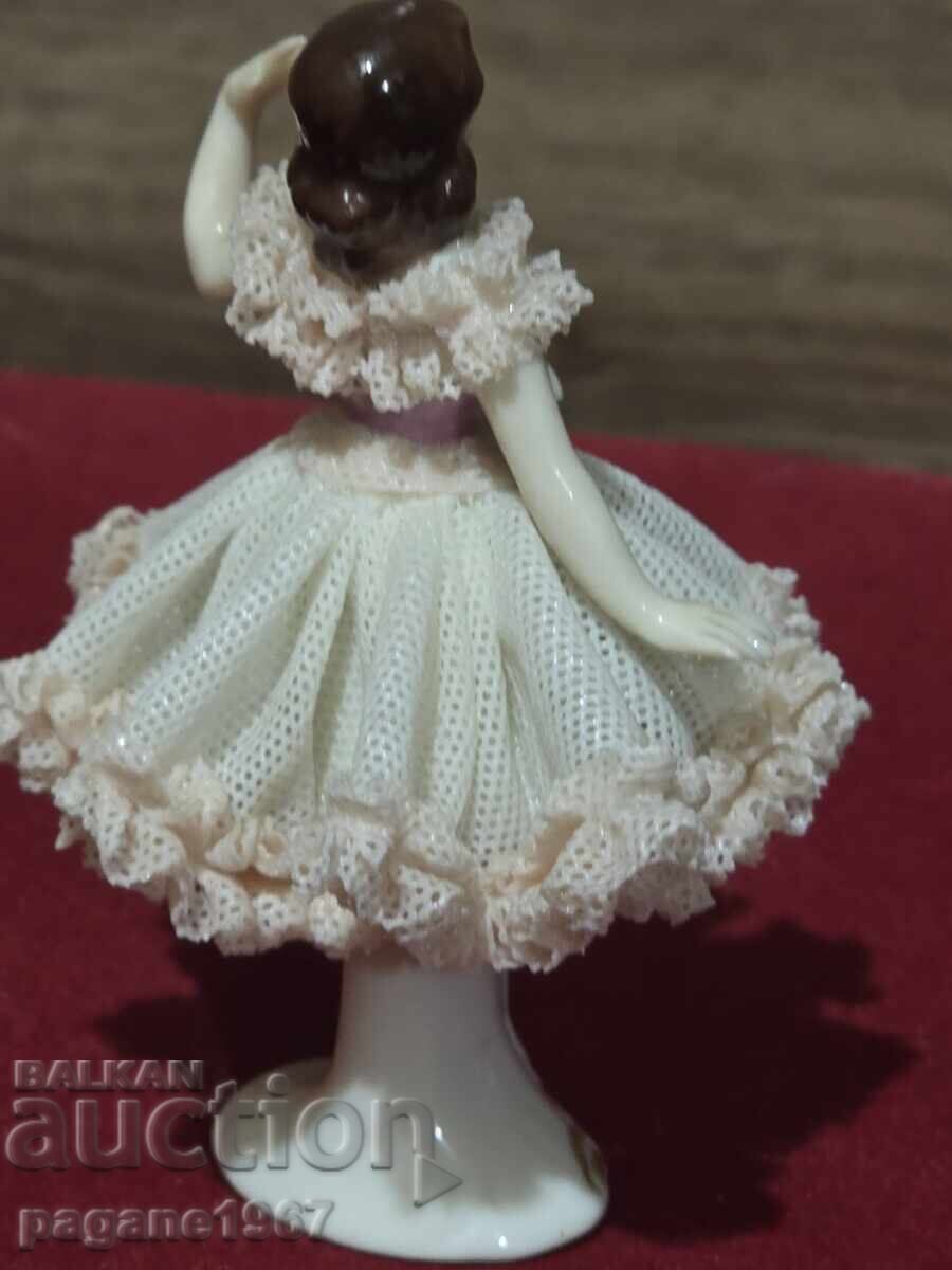 Auction  Dresden porcelain ballerina