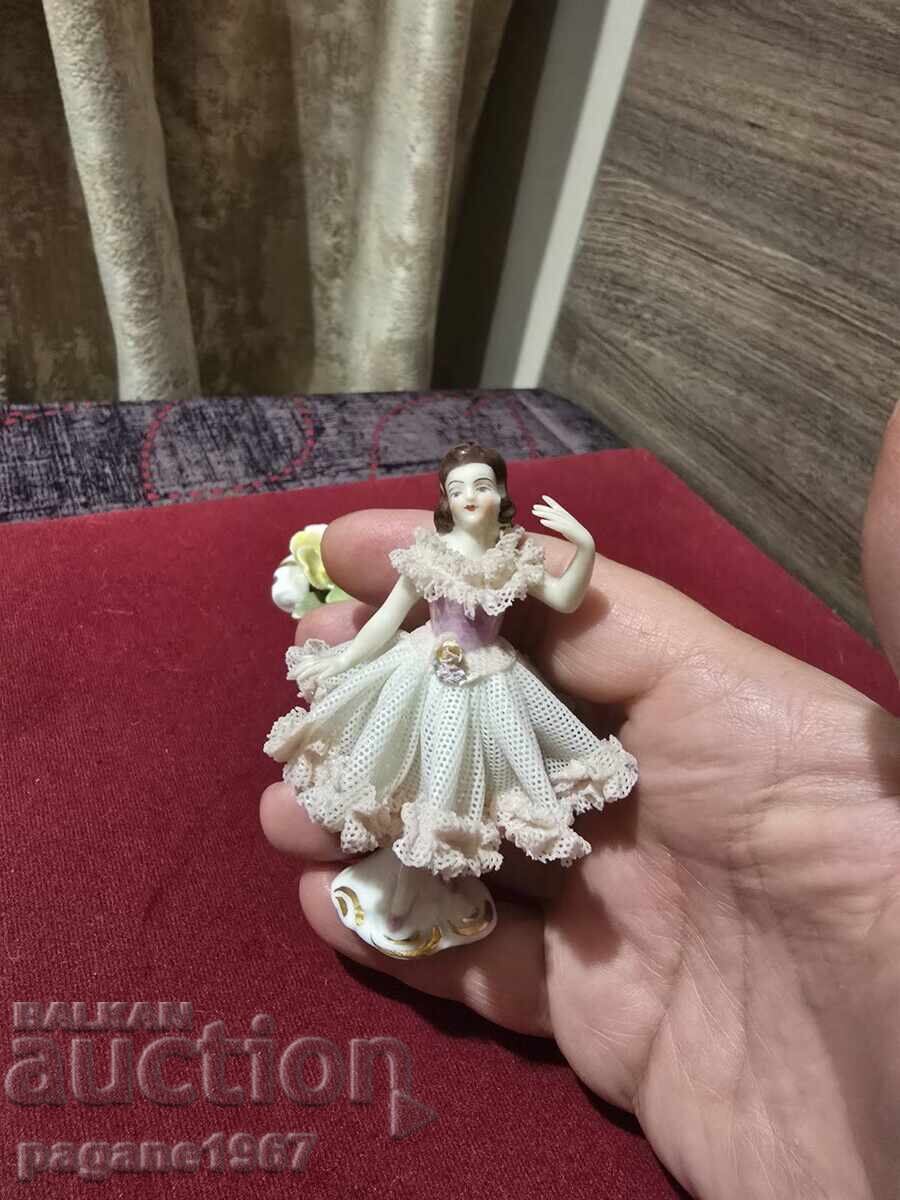 Dresden porcelain ballerina - 5