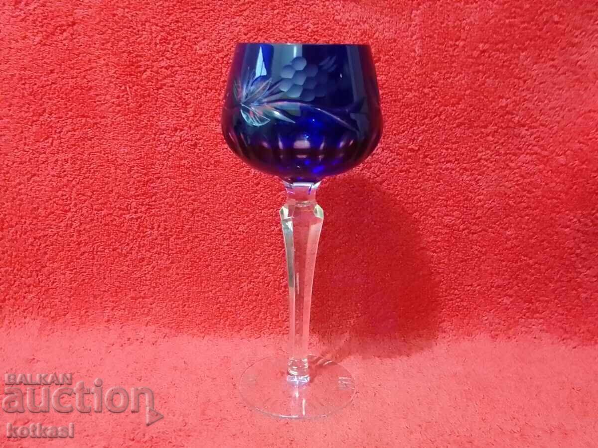 Old colored solid crystal glass Germany