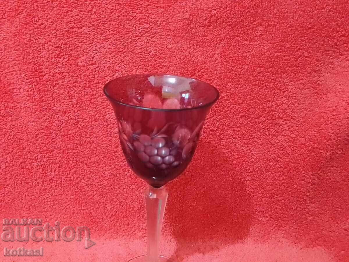 Old colored solid crystal glass Germany with price 55.50 BGN | € 28.38