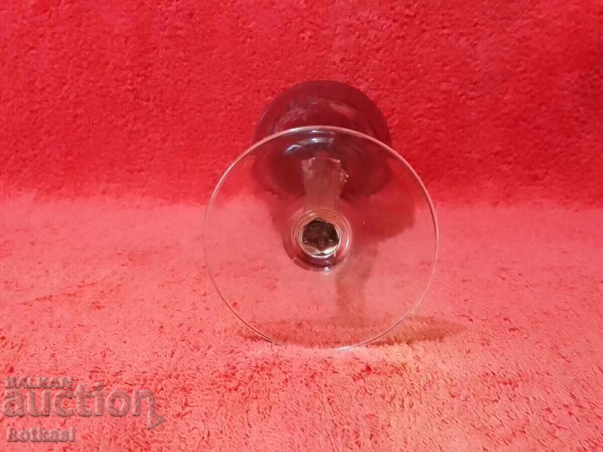 Old colored solid crystal glass Germany - 5