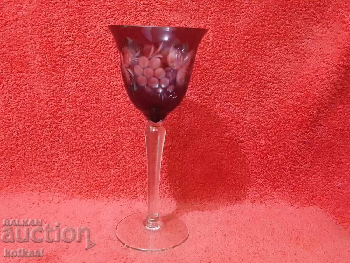 Old colored solid crystal glass Germany