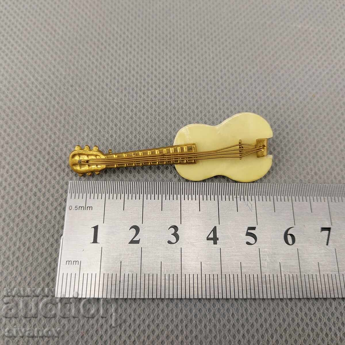 Beautiful old brooch in the shape of a guitar #2992 - 6