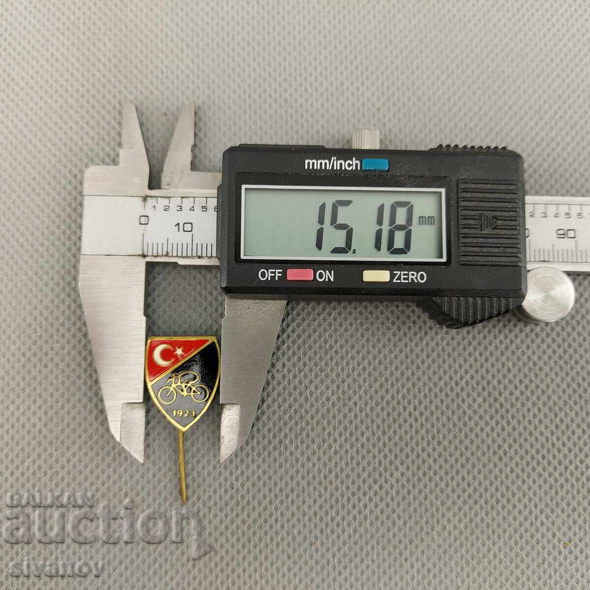 Παλαιό σήμα Τουρκικής Ομοσπονδίας Ποδηλασίας από το 1923 #2996 - 6