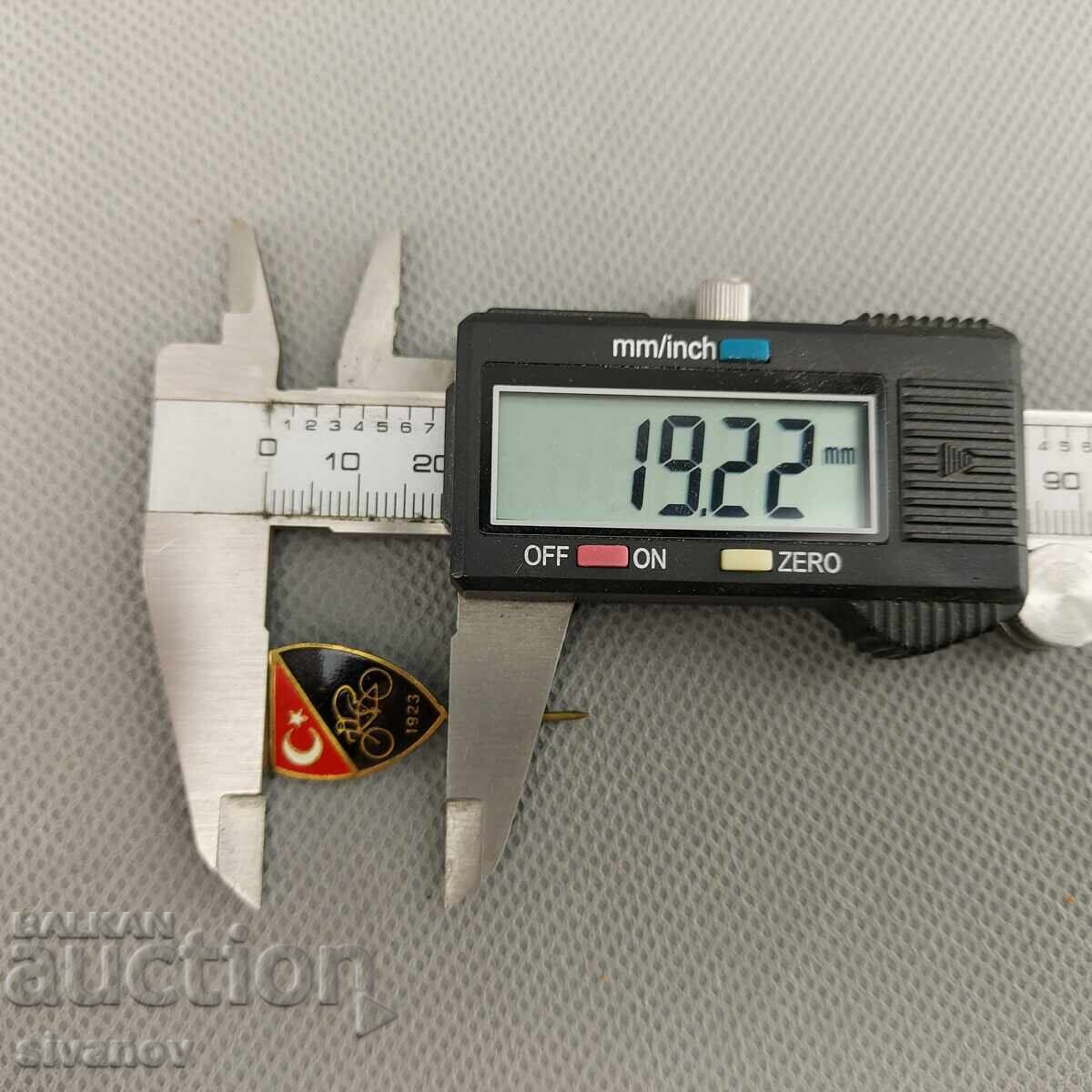 Παλαιό σήμα Τουρκικής Ομοσπονδίας Ποδηλασίας από το 1923 #2996 - 7