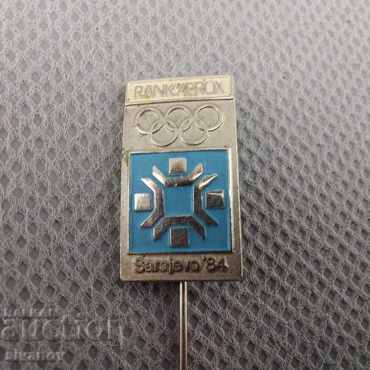 Значка Зимните олимпийски игри в Сараево през 1984 г. #2999 Значка Зимните олимпийски игри в Сараево през 1984 г. #2999