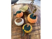 Lucru manual, set de dovleci împletiți pentru Halloween