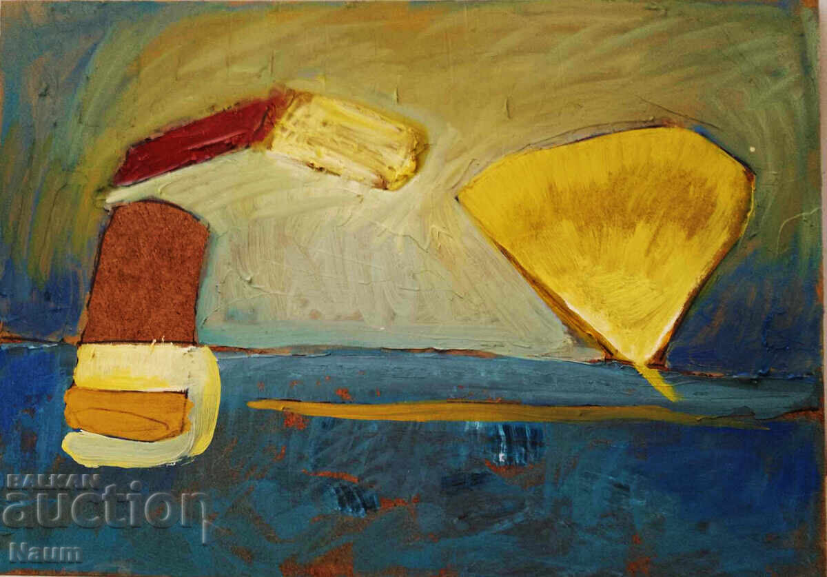 Composition 1, 2024, 35 / 50 cm, oil paints, cardboard