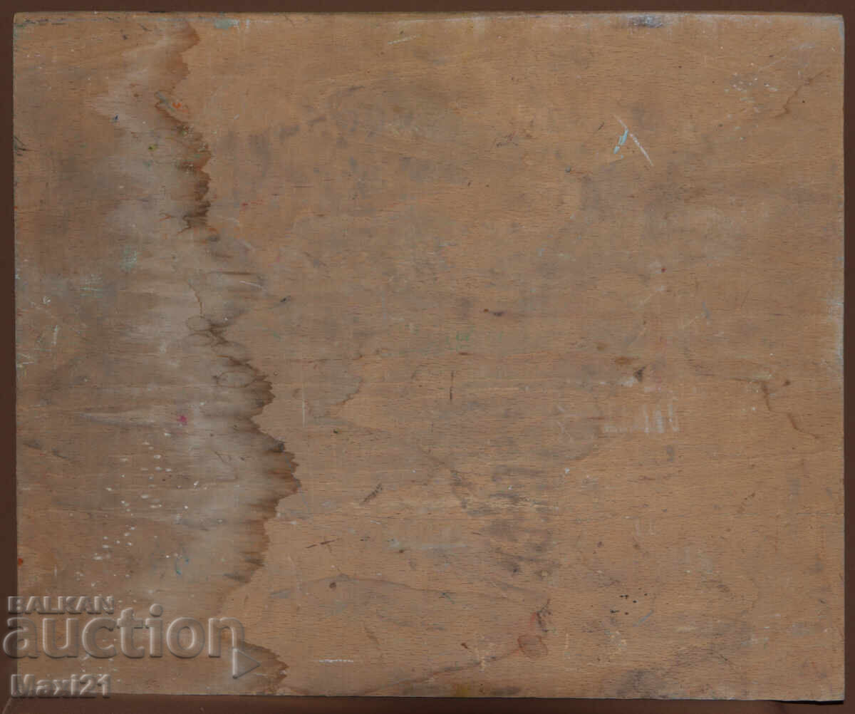 Night landscape, old oil painting - 7