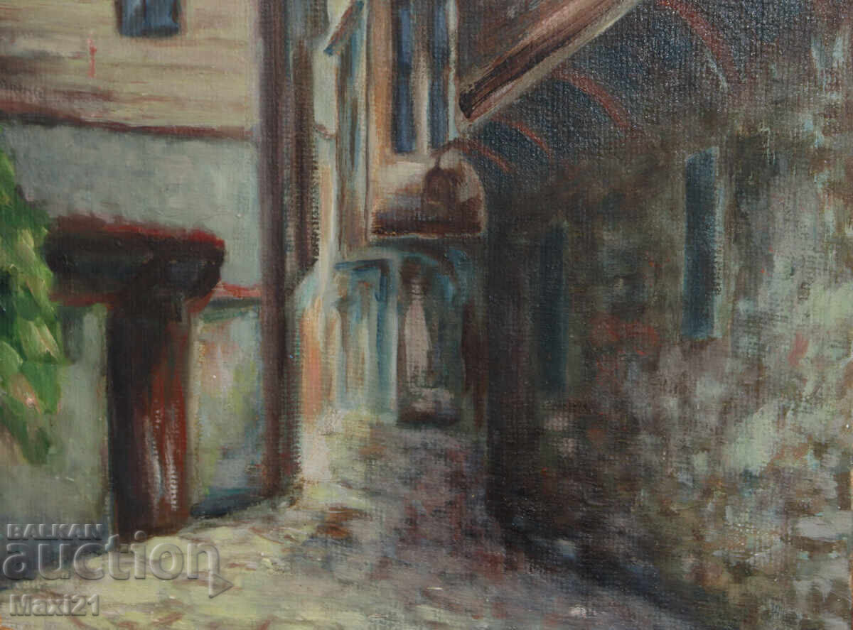 Landscape Revival Houses Old Painting Oil Paints - 6