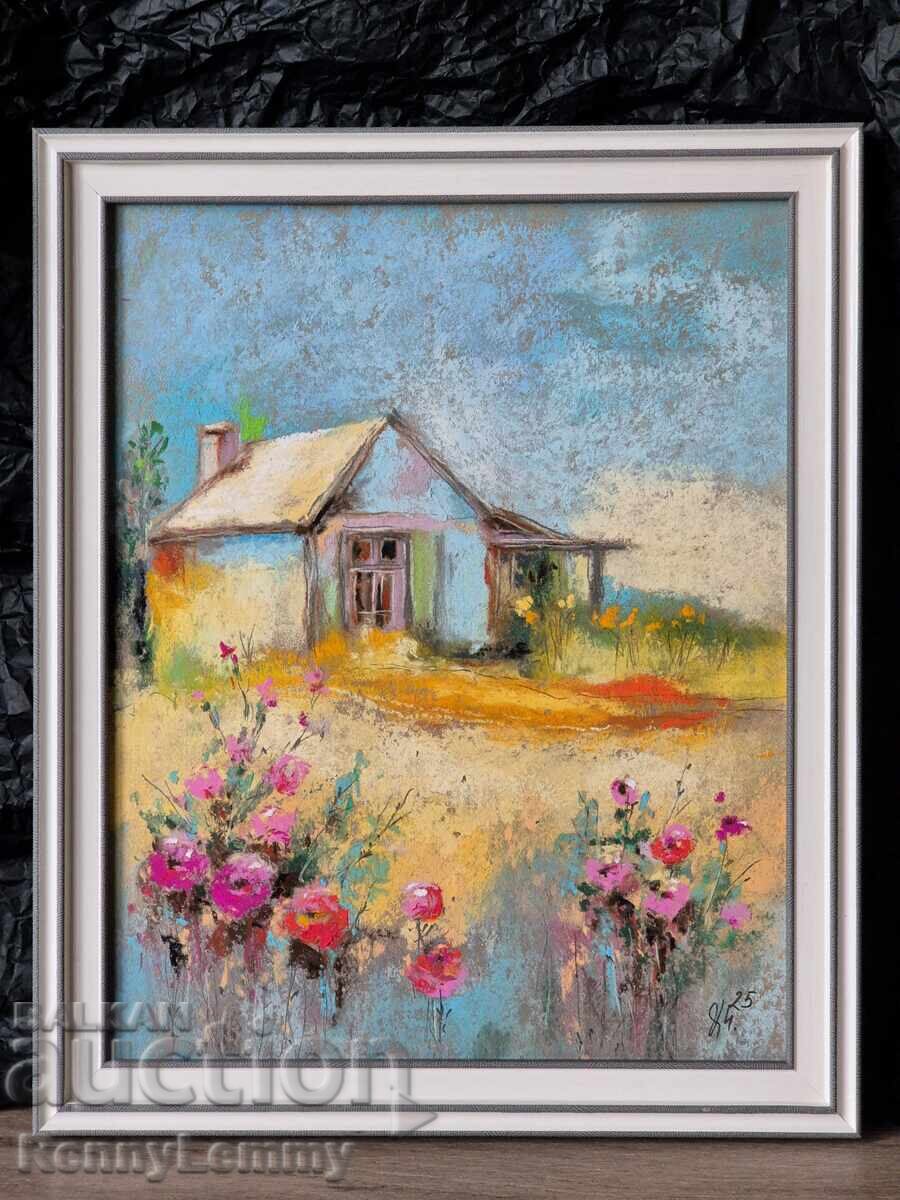 Summer, original painting, pastel Summer, original painting, pastel