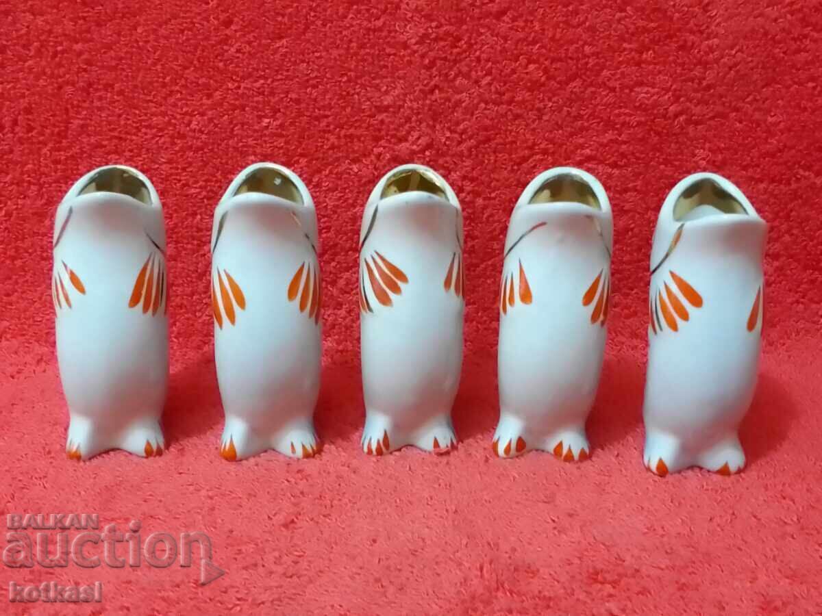 Star Lot 5 τμχ πορσελάνινα φλιτζάνια Ψαράκια ΕΣΣΔ Ρωσία Επιχρύσωση με τιμή 55.50 BGN | € 28.38