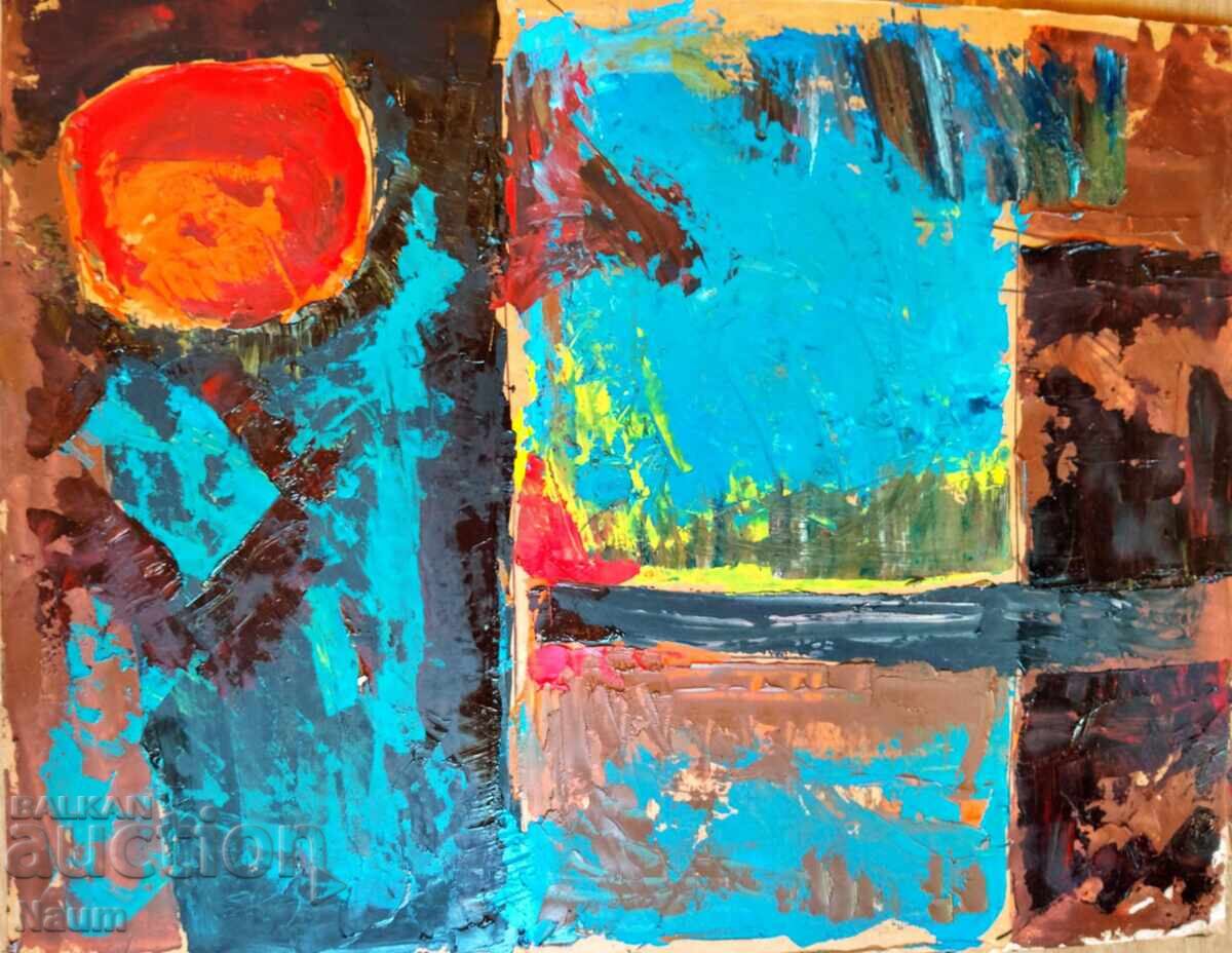 Composition 7, 2024, 50 / 70 cm, oil paints, cardboard Composition 7, 2024, 50 / 70 cm, oil paints, cardboard