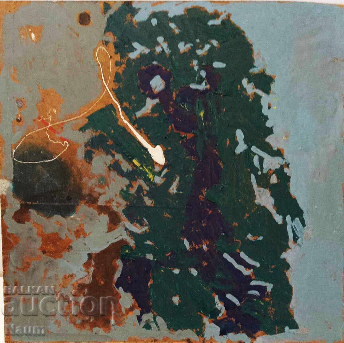 Composition 8, 2024, 50 / 50 cm, oil paints, cardboard