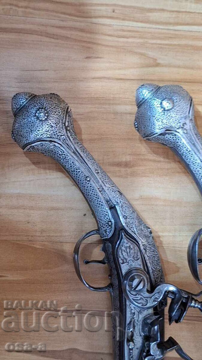 Pair of pistols, pistol, revolver, blank firing, shishane - 12