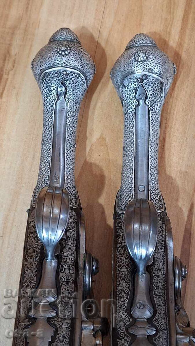 Pair of pistols, pistol, revolver, blank firing, shishane - 5