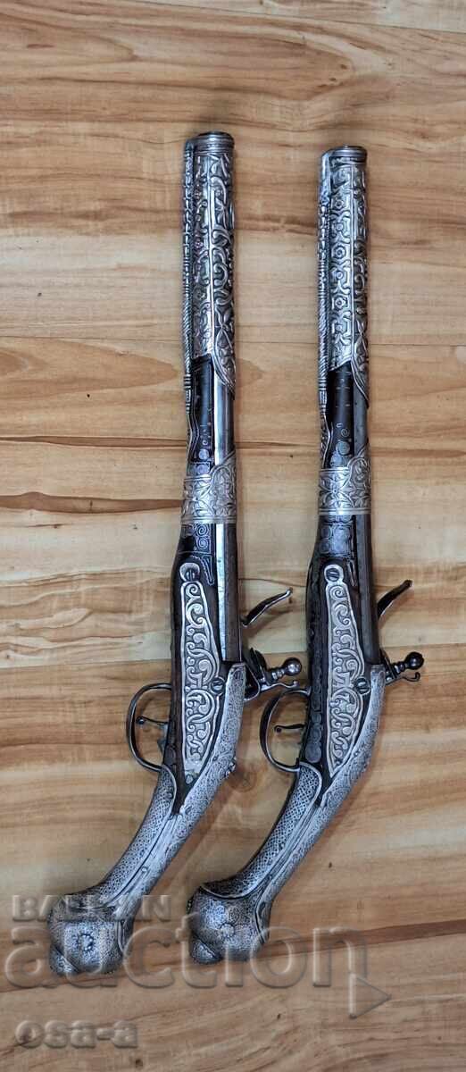 Pair of pistols, pistol, revolver, blank firing, shishane - 9