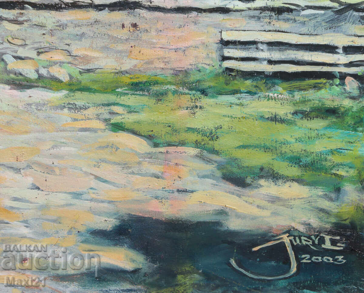 Landscape "Kovachevitsa" oil painting, signed 2003 - 6