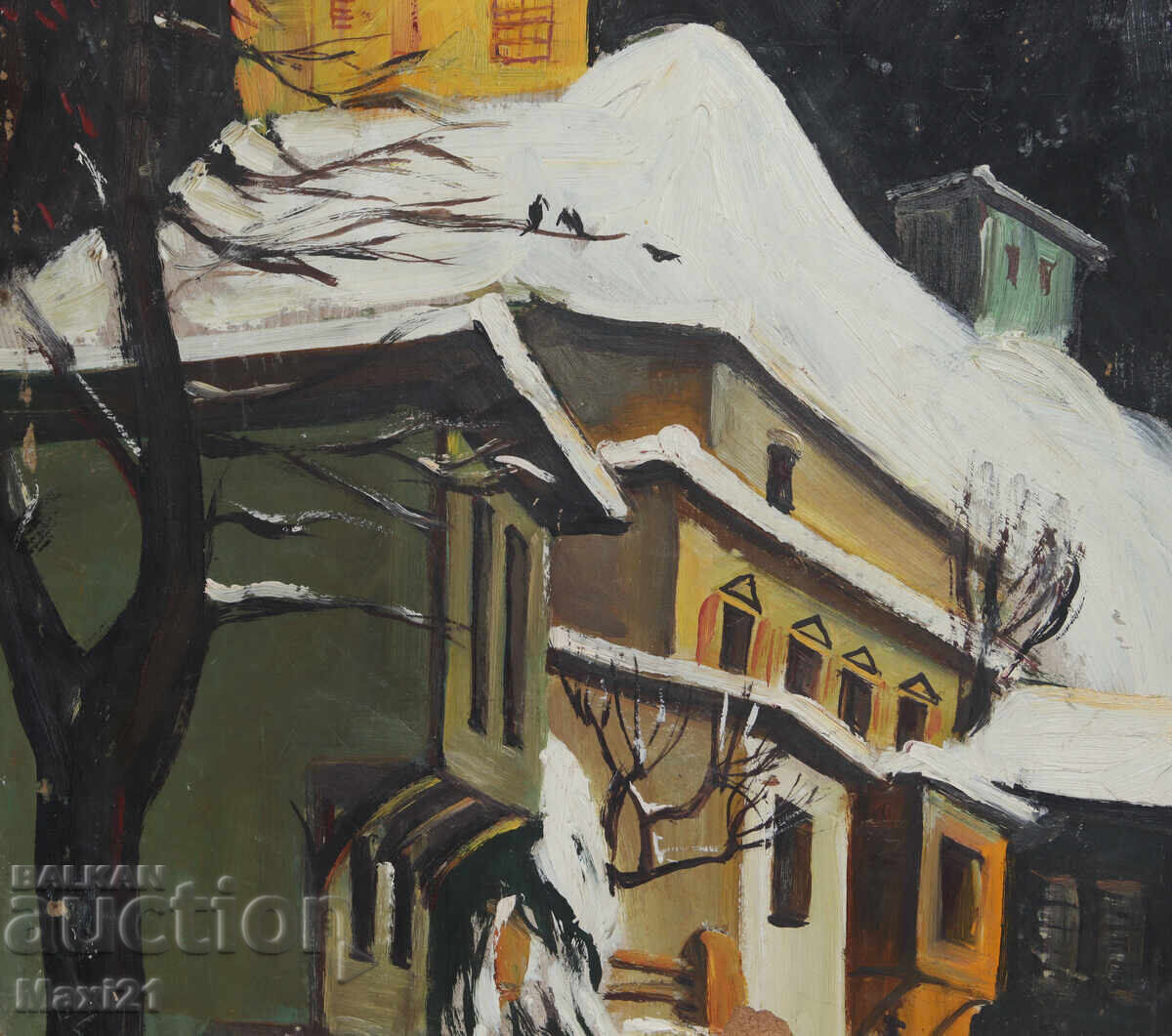 Oil painting winter landscape - 5