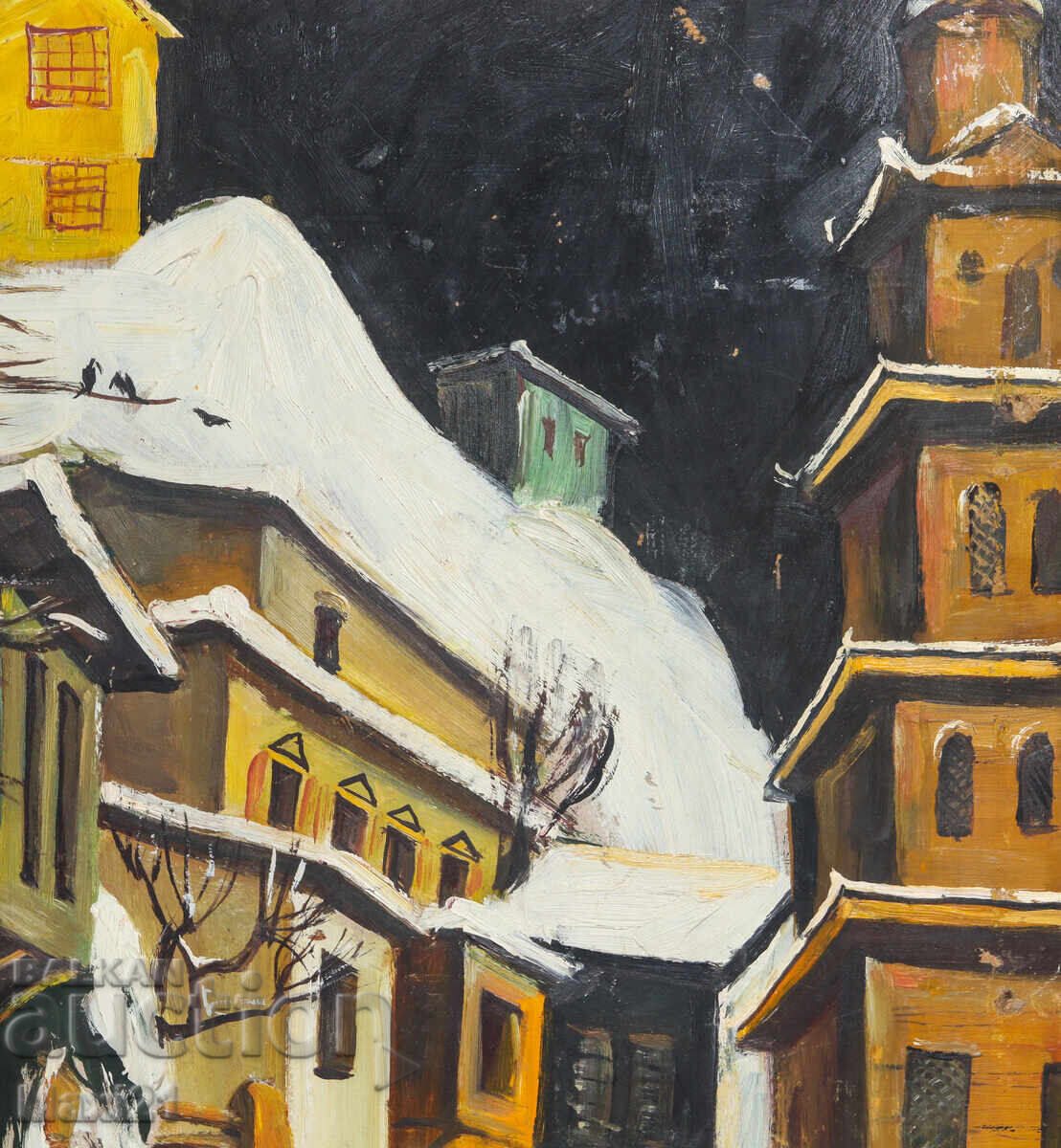 Oil painting winter landscape - 6