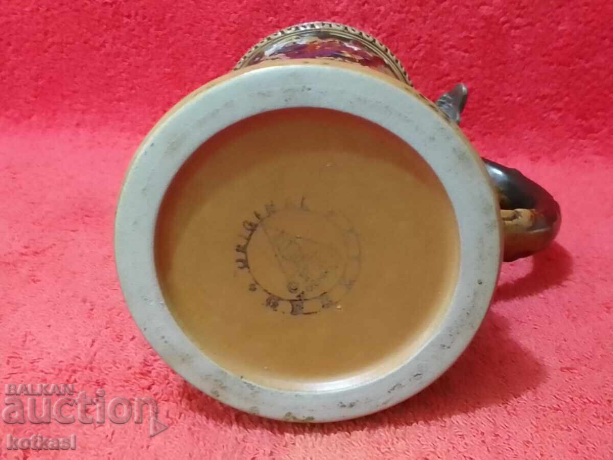 Χάλκινη κούπα με καπάκι 0,5 λίτρων Γερμανός Συνταγματάρχης Αετός Ιππασία Στρατιώτης - 7