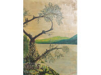 Old Impressionist Oil Painting, Landscape River