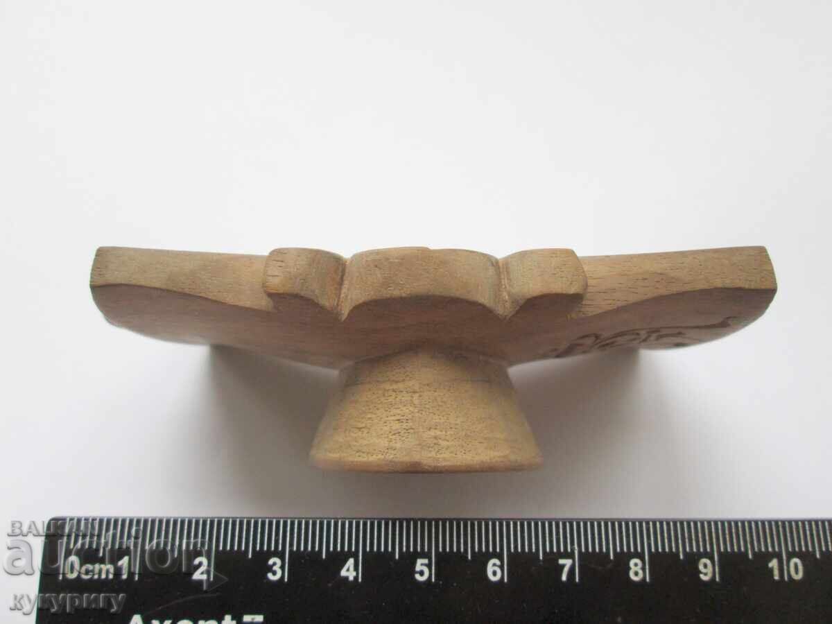 Δημοπρασία Σπάνια ξύλινη σφραγίδα προσφοράς για τελετουργικό ψωμί προσφορά (pogacha)