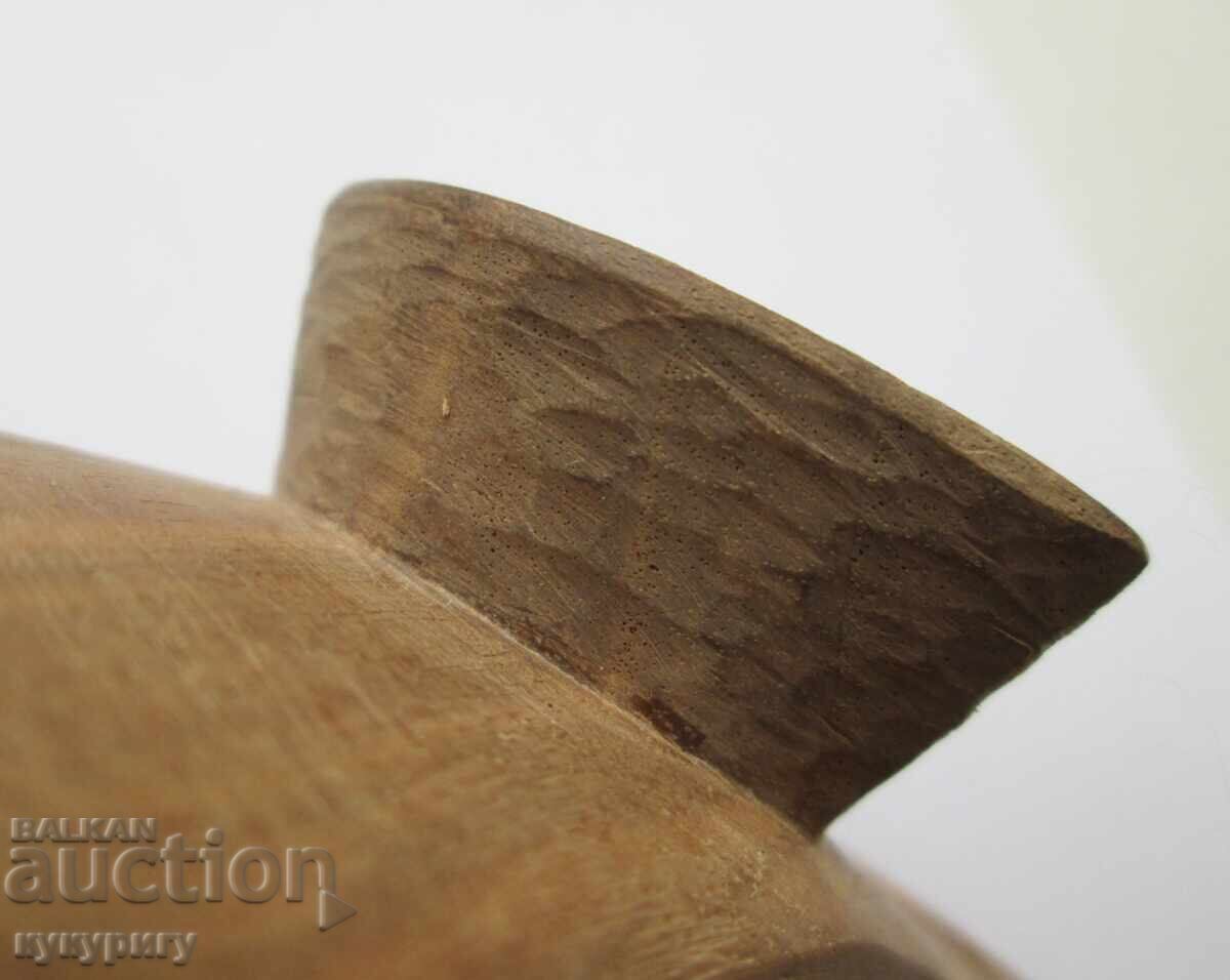 Παράδοση Σπάνια ξύλινη σφραγίδα προσφοράς για τελετουργικό ψωμί προσφορά (pogacha)