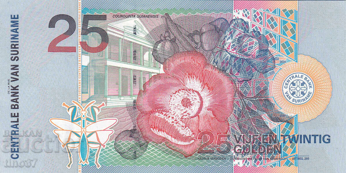 Auction  Tino37 - SURINAME - 25 GULDEN - 2000 - UNC