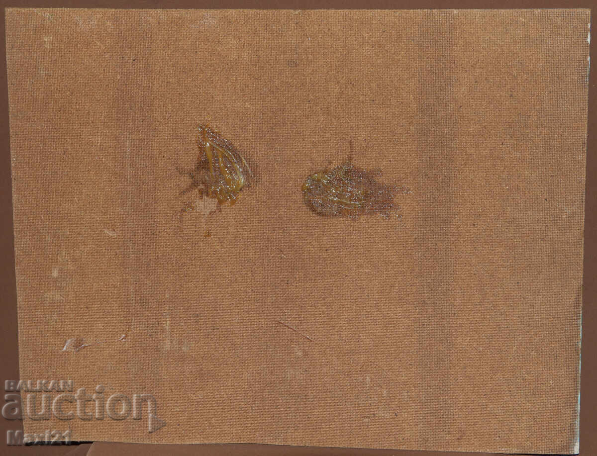 Oil painting beautiful river landscape with boat 2009 - 6