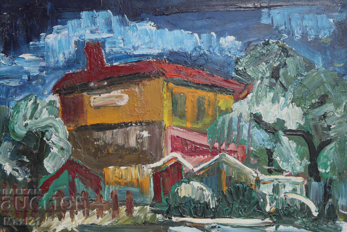 Landscape house painting oil paints with price 250.00 BGN | € 127.82