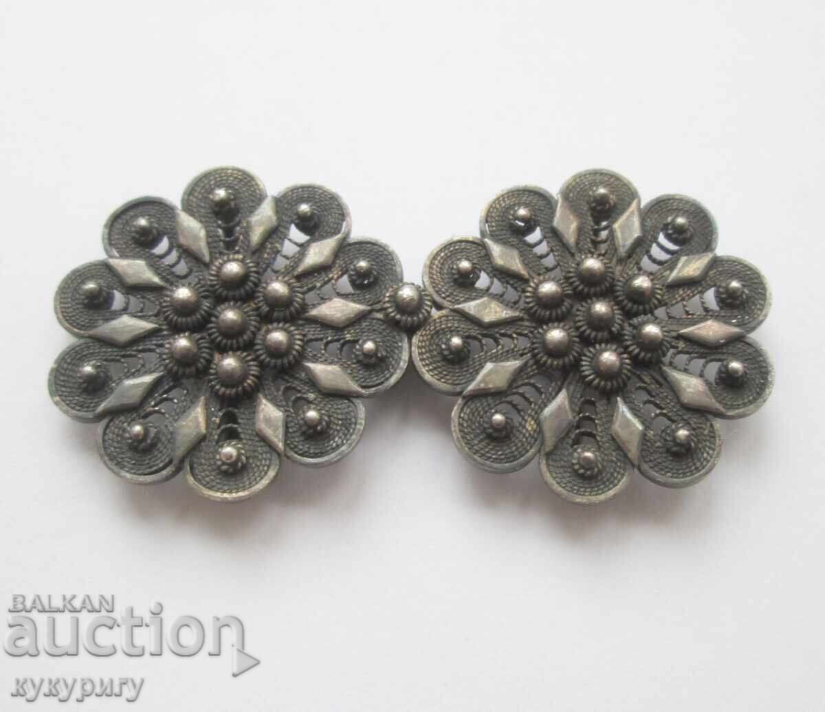 Old small children's filigree buckle buckles for folk costume filigree - 6