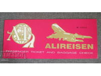 Old plane ticket Alireisen plane unused