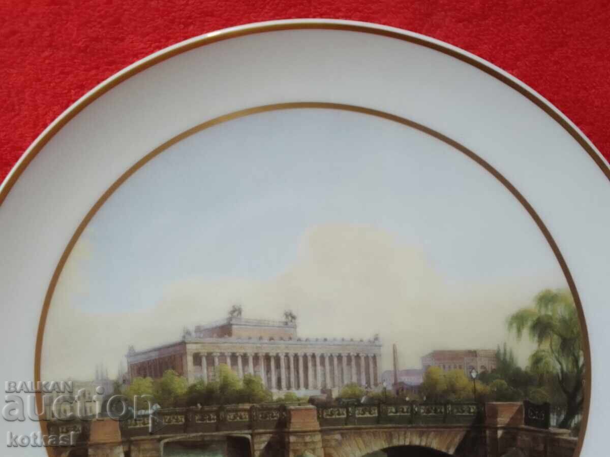 Παράδοση Πορσελάνινο πιάτο Βασιλική Μανιφακτούρα KPM Βερολίνου του 1840