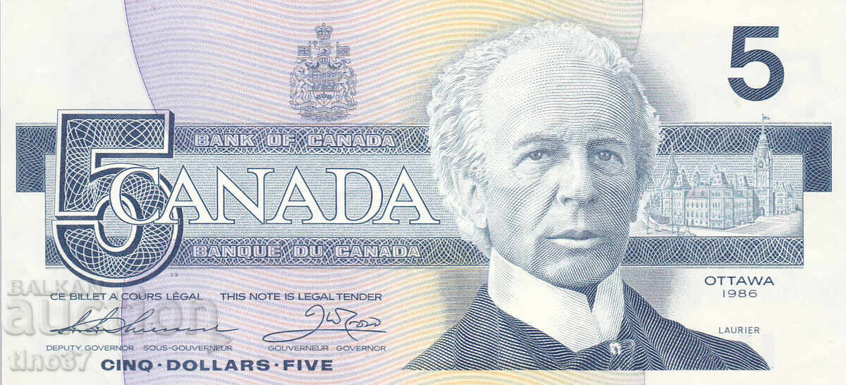tino37 - CANADA - 5 DOLLARS - 1986 - XF with price 19.90 BGN | € 10.17