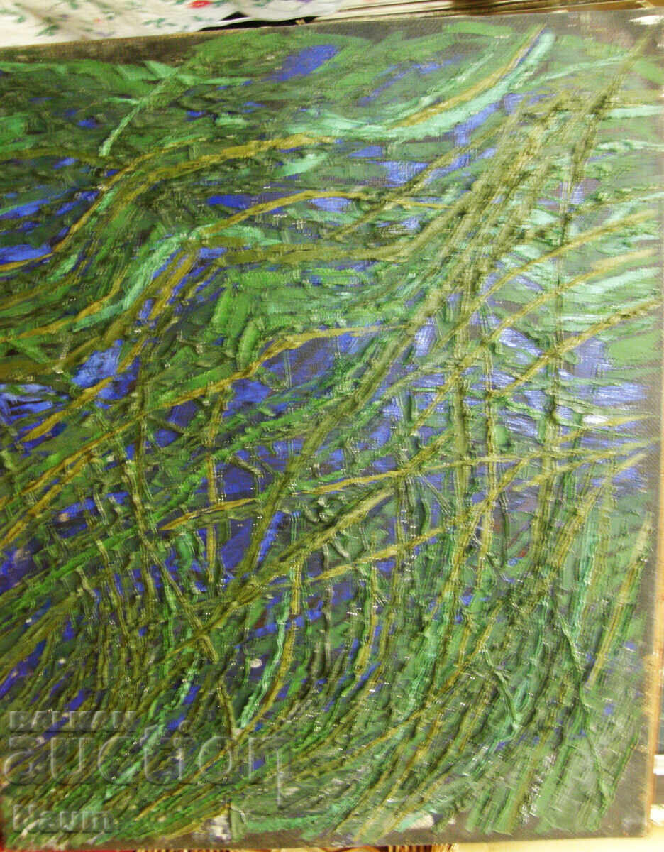 Composition 9, Vlado Rumenov 2024, 80 / 60 cm., oil on canvas