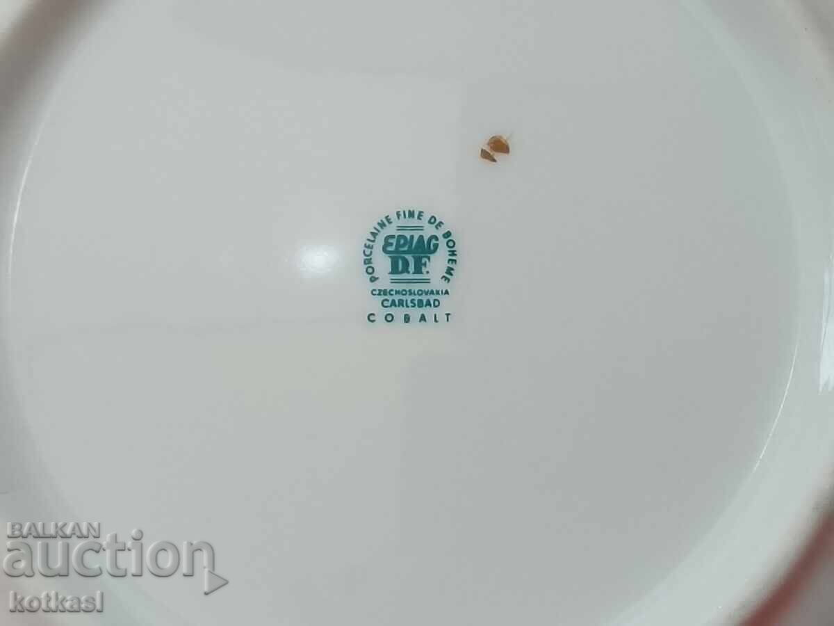 Πορσελάνινο πιάτο EPIAG BOHEME Τσεχοσλοβακία Cobalt άριστο - 7