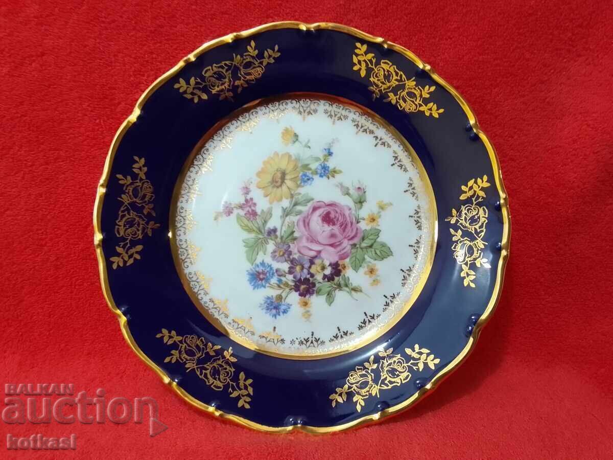 Порцелан чиния EPIAG BOHEME Чехословакия Кобалт отлична Порцелан чиния EPIAG BOHEME Чехословакия Кобалт отлична