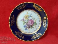 Farfurie de porțelan EPIAG BOHEME Cehoslovacia Cobalt excelentă