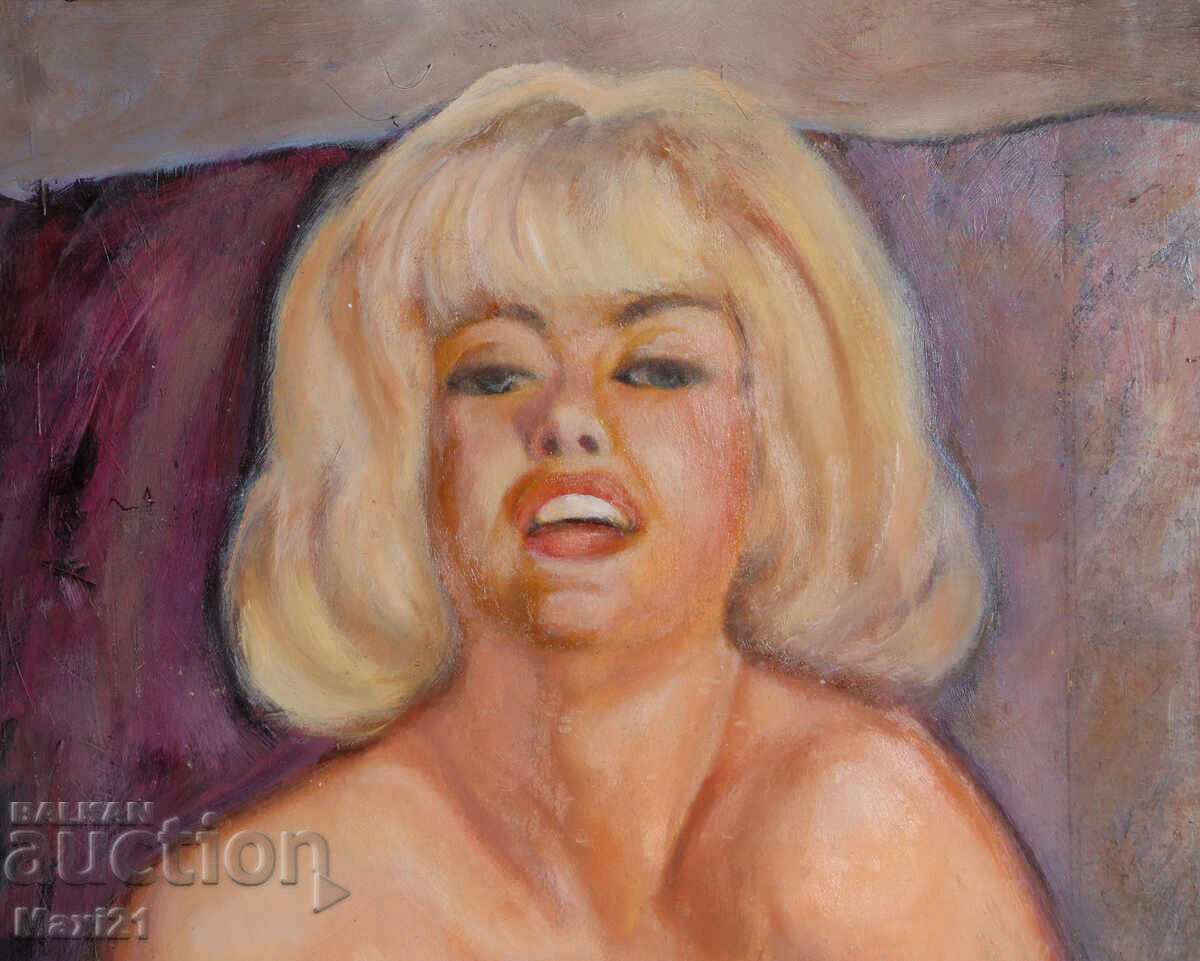 Delivery of Oil painting female portrait, nude body