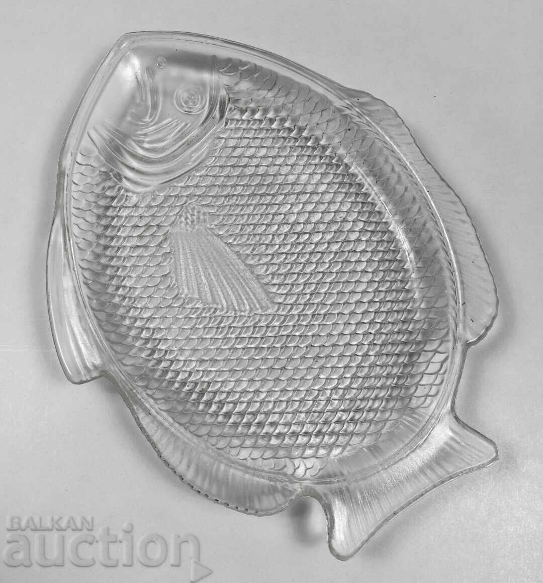PLATOU DE STICLĂ MASIV PENTRU PEȘTE, TAVĂ, FARFURIE, EXCELENT cu preț € 5.00 | 9.78 BGN