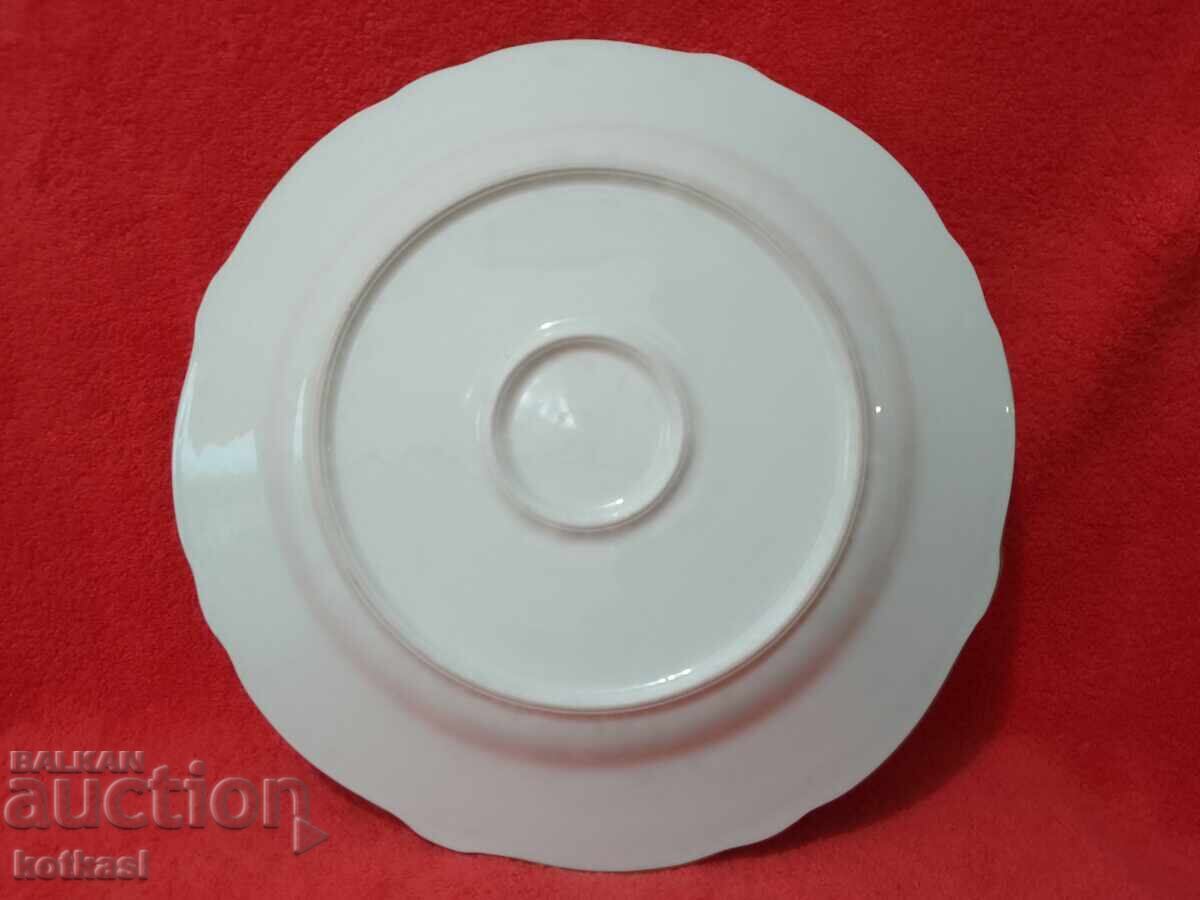 Πορσελάνινη πιατέλα Δράκος επιχρύσωση Κοβάλτιο άριστη σήμανση d-30 εκ - 6