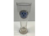 PAHAR COMEMORATIV DE STICLĂ LOCOMOTIV DEPOU KASPICHAN GARA DE TREN