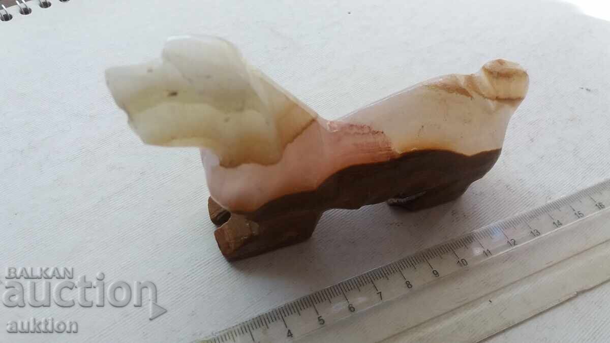 MASSIVE MARBLE FIGURE - DOG