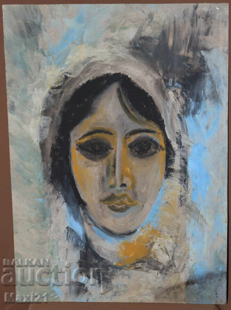 Ελαιογραφία, γυναικείο πορτρέτο κοπέλας με τιμή 250.00 BGN | € 127.82