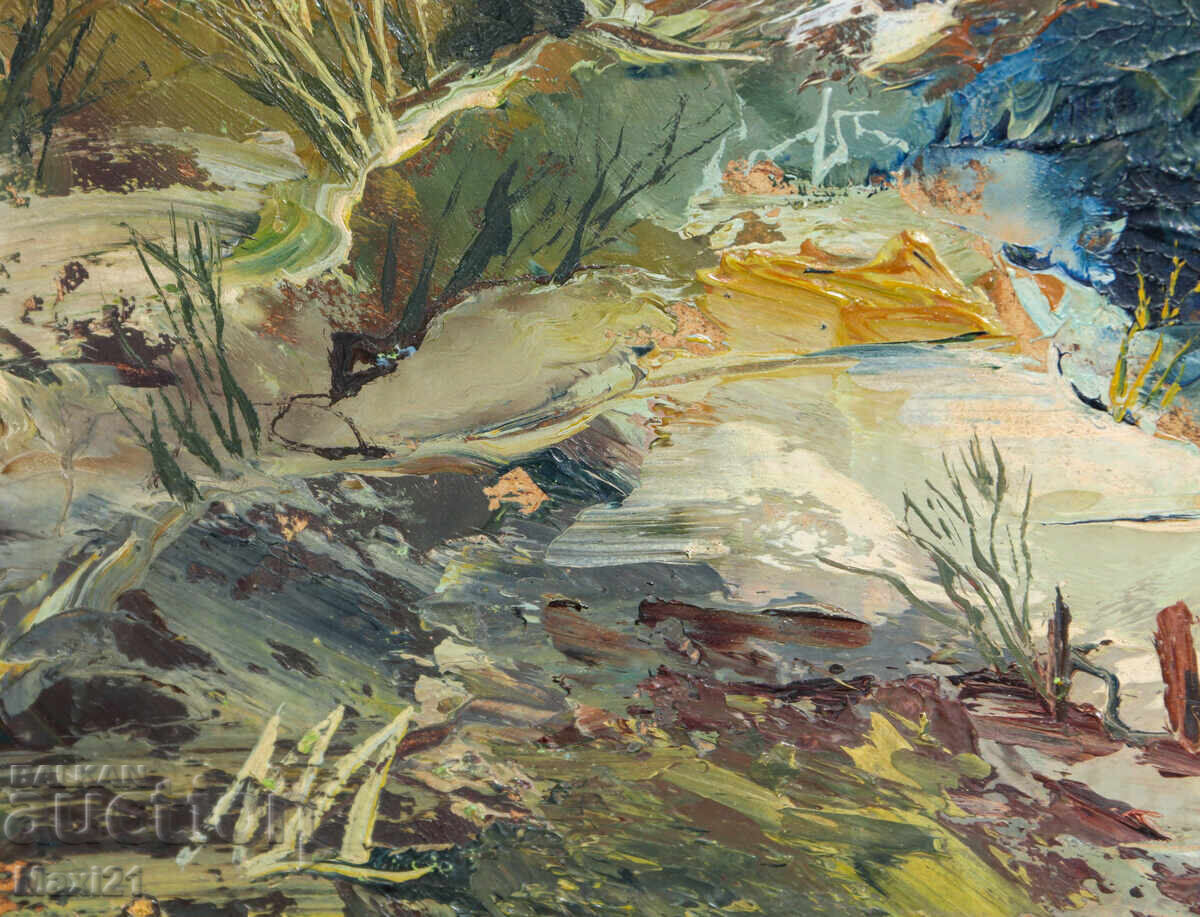 Pictură în ulei, peisaj frumos de natură - 5