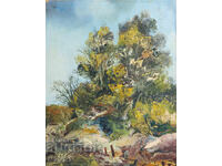 Pictură în ulei, peisaj frumos de natură